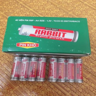 Hộp 40 viên pin con thỏ ( đũa size AAA,tiểu AA)