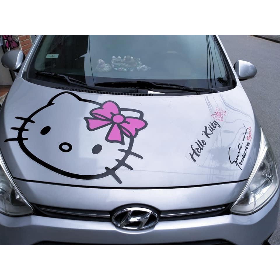 Tem dán capo xe dễ thương