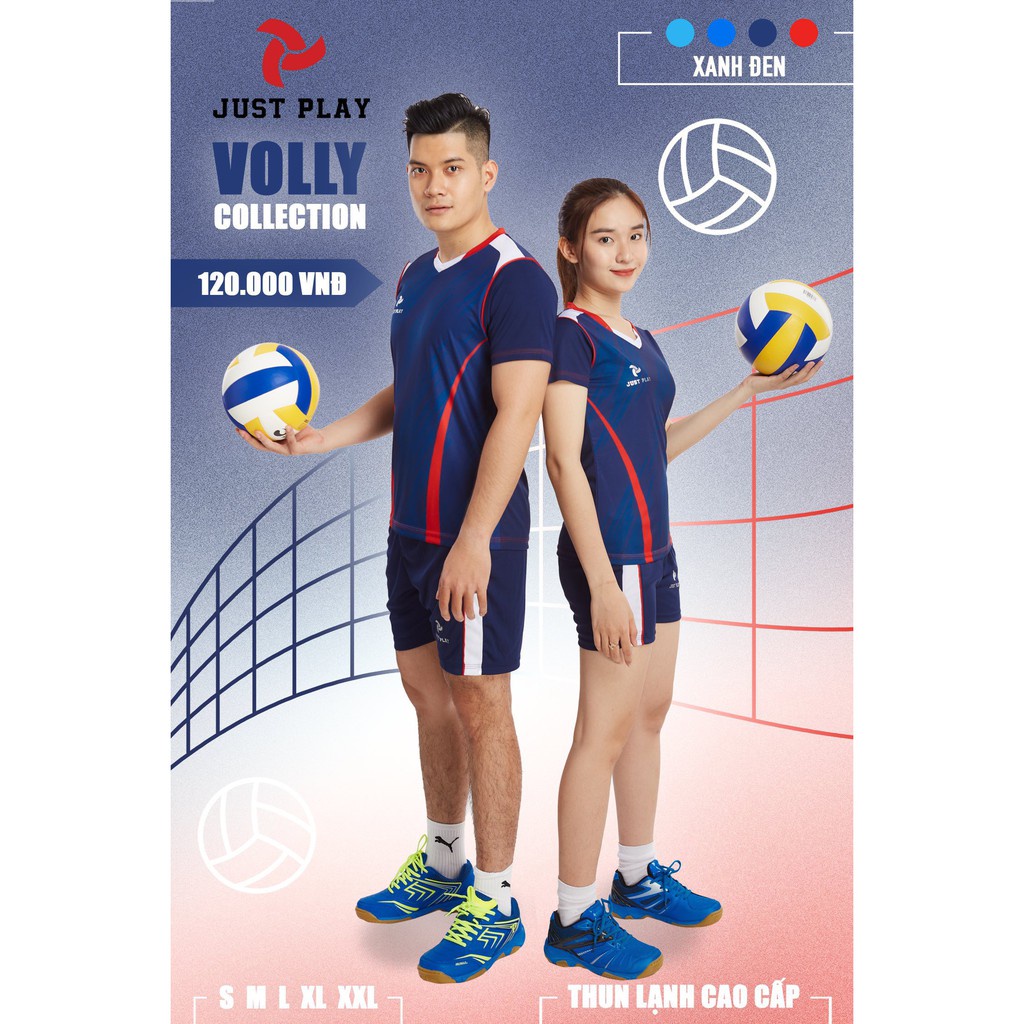 [Mã SKAMFSW175 giảm 10K đơn 50K] Quần Áo Bóng Chuyền Nam Nữ Just Play Volly