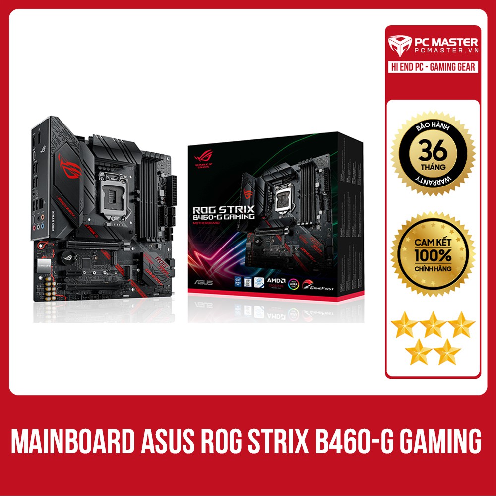 Mainboard ASUS ROG STRIX B460-G GAMING (Intel B460, LGA 1200, M-ATX, 4 Khe Cắm Ram DDR4)