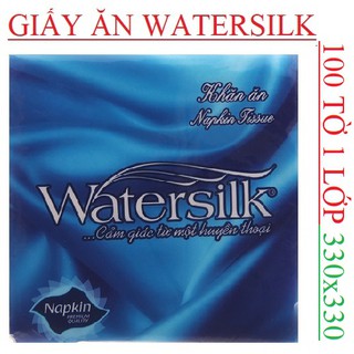 GIẤY ĂN WATERSILK VUÔNG 100 TỜ CHÍNH HÃNG