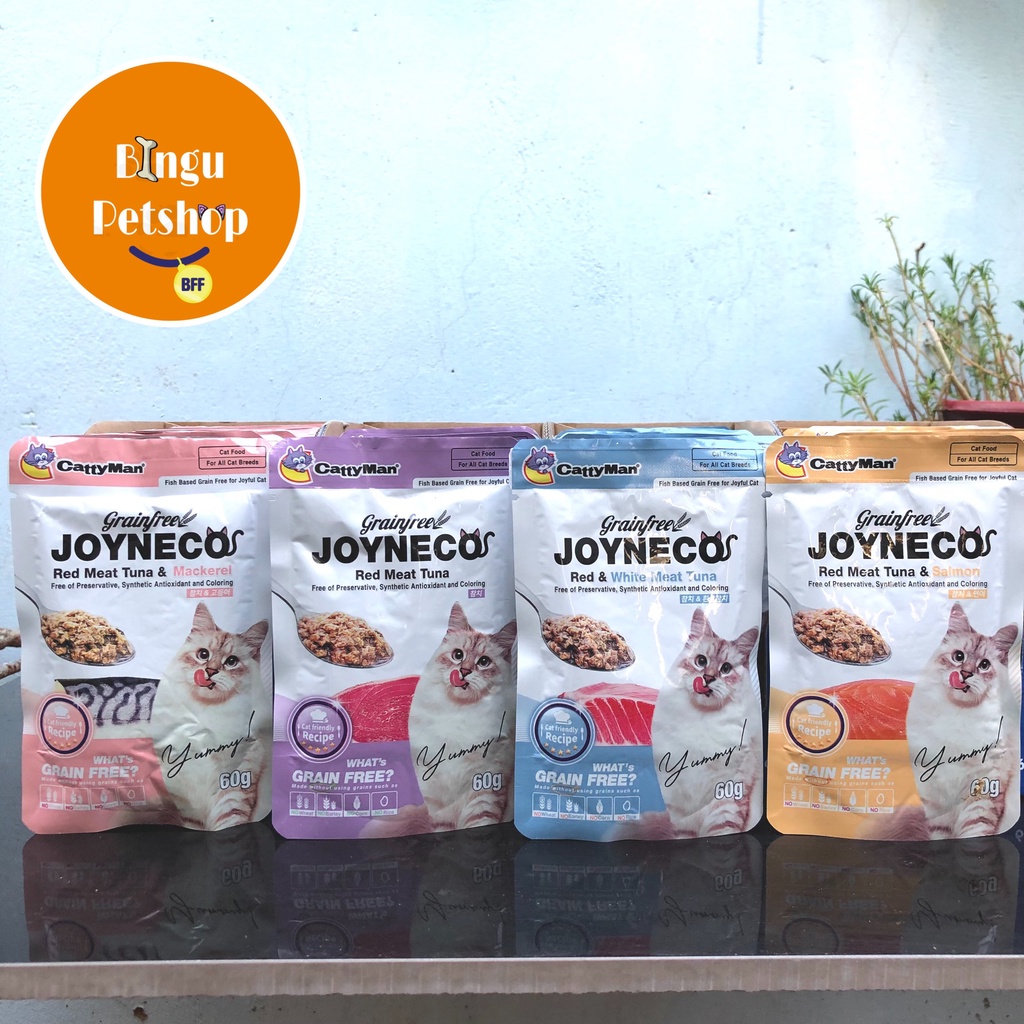 [ĐỦ VỊ] Pate Joyneco Cattyman cho mèo túi 60g dành cho mèo biếng ăn