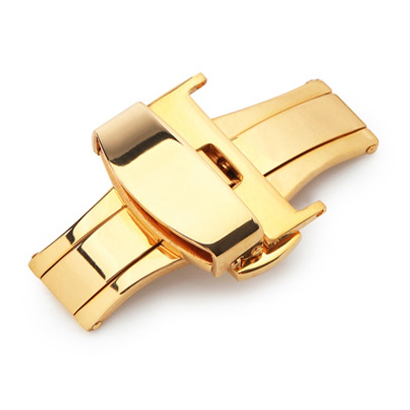 Khóa Bướm Bằng Thép Không Gỉ Đánh Bóng Cho Dây Đồng Hồ 16mm 20mm 22mm 24mm 10 / 12 / 14mm