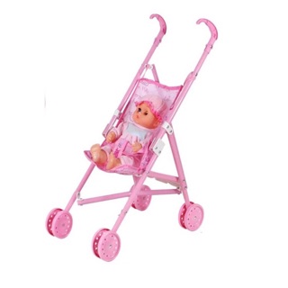 Xe đẩy búp bê cho bé gái tặng kèm búp bê , tổng kho bonmart