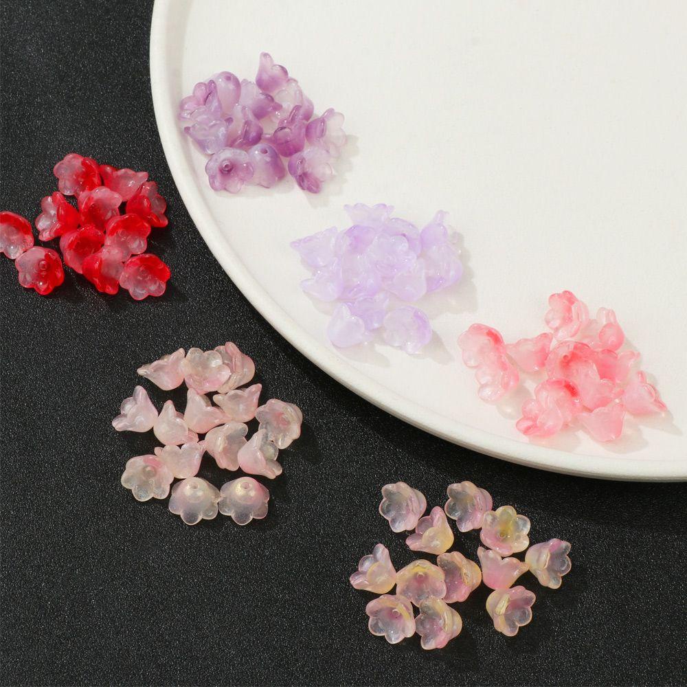 Set 50 Phụ Kiện Cài Tóc Đính Hạt Cườm Hình Hoa Thủ Công