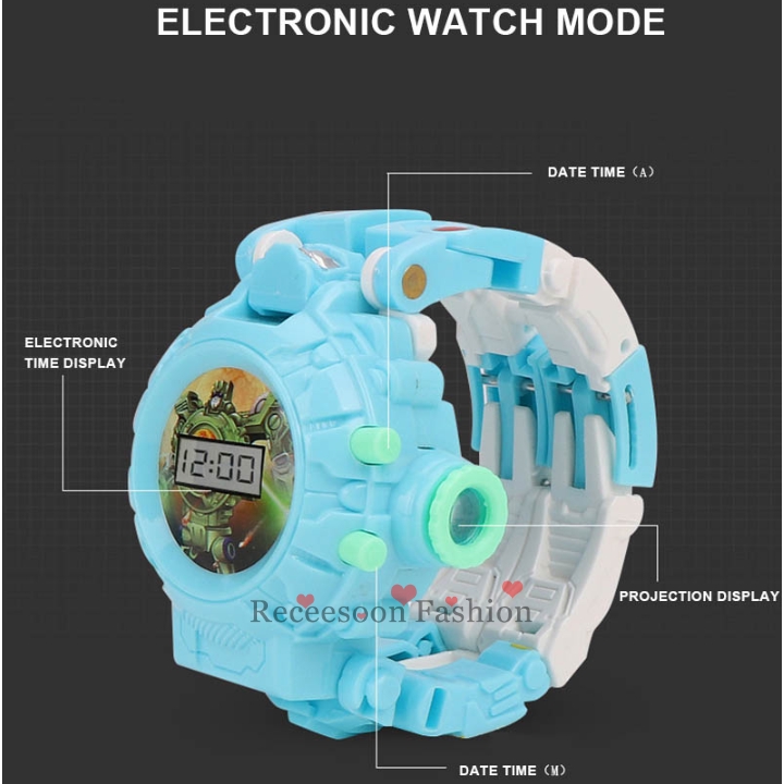 Đồng hồ đeo tay chiếu hình robot biến hình sáng tạo cho bé trai | BigBuy360 - bigbuy360.vn