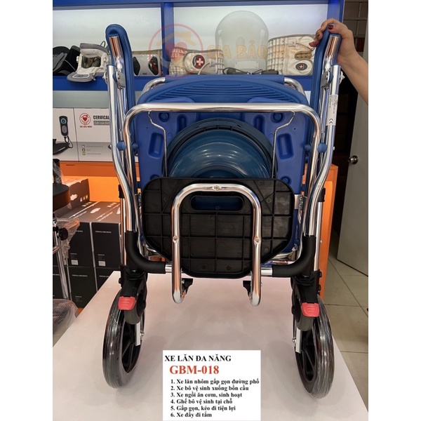 Xe lăn nhôm đa năng cho người già