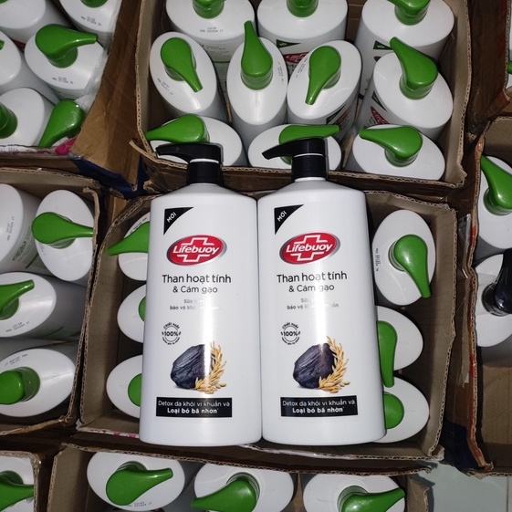 Sữa Tắm Lifebuoy Detox Than Hoạt Tính & Cám Gạo 800g