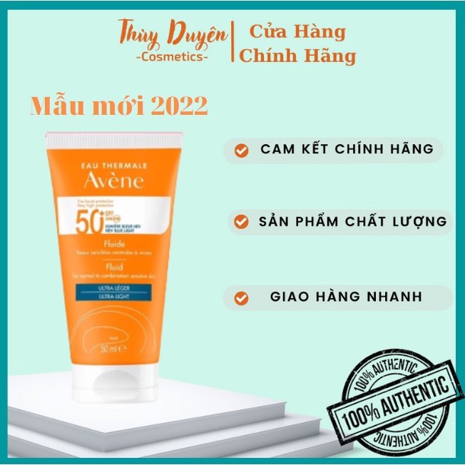 Kem Chống Nắng AVÈNE Dành Cho Da Thường - Da Hỗn Hợp Fluide SPF 50+  50ml