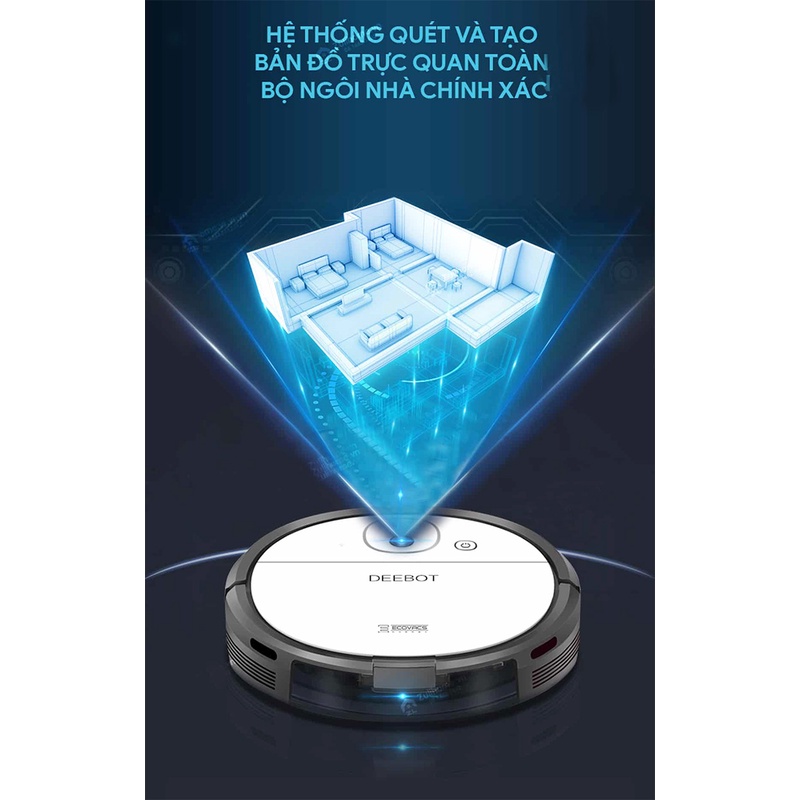 Robot hút bụi lau nhà Ecovacs Deebot DJ36 chính hãng, NEW, hàng trưng bày chưa qua sử dụng, có kèm remote -TiPiHome