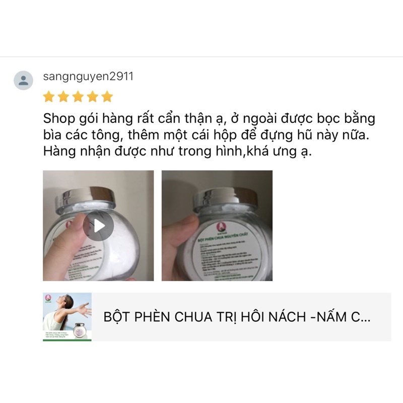 Bột phèn chua chưng cất