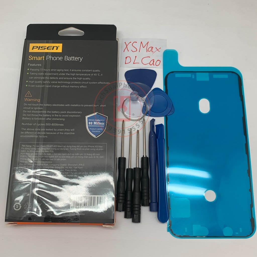 Pin Pisen tương thích cho điện thoại XS Max Táo