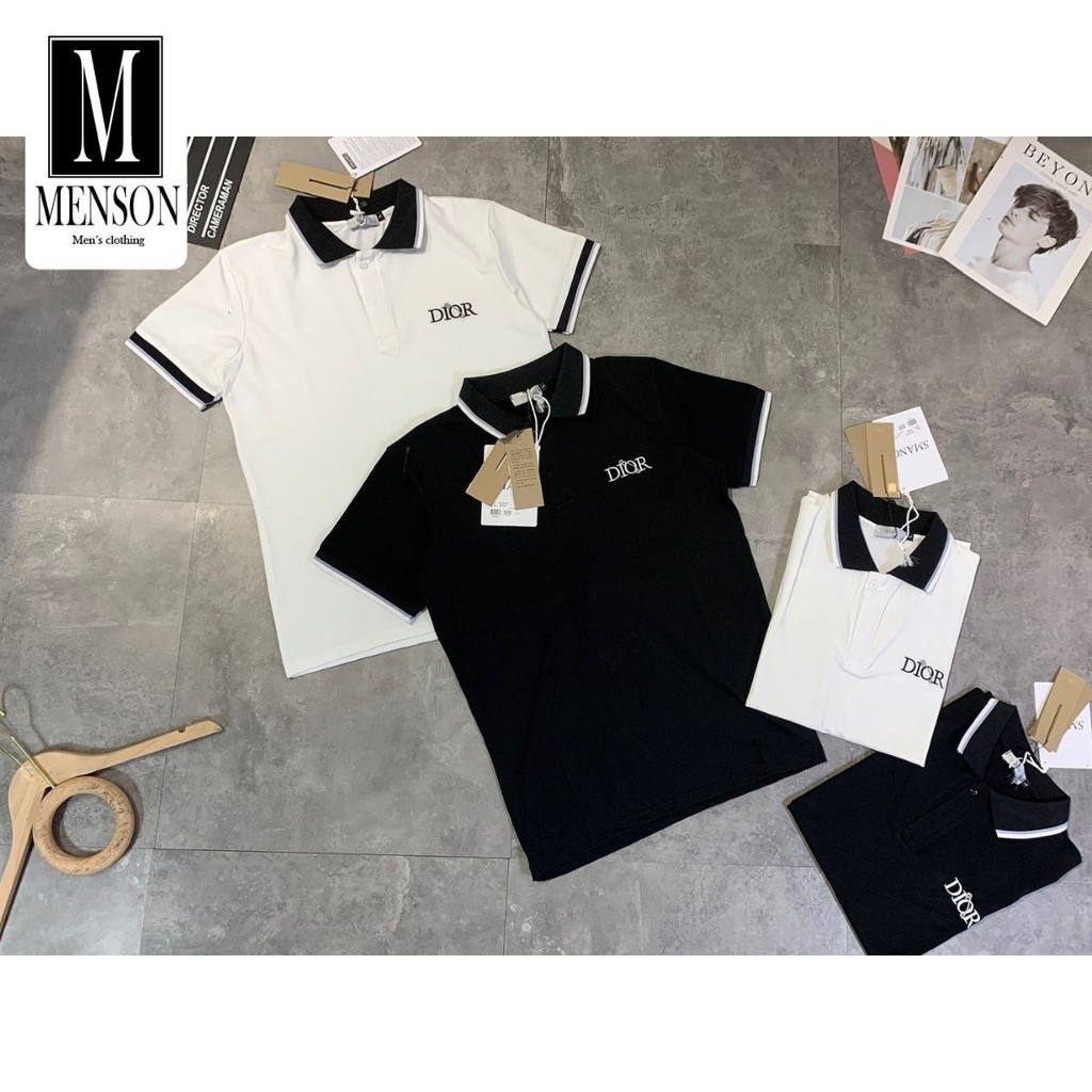 ⭐️SIÊU PHẨM⭐️Áo Polo Nam Mùa Hè Chất Mát In Chữ Hàng Hiệu Cao Cấp - Áo thun nam cotton ngắn tay MENSON M6082