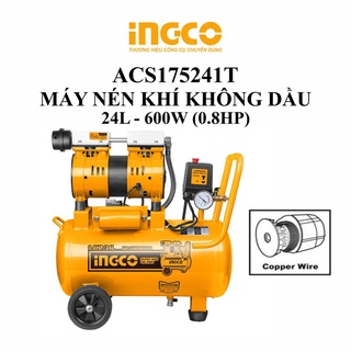 Máy nén khí không dầu 24l ingco acs175241t hàng chính hãng
