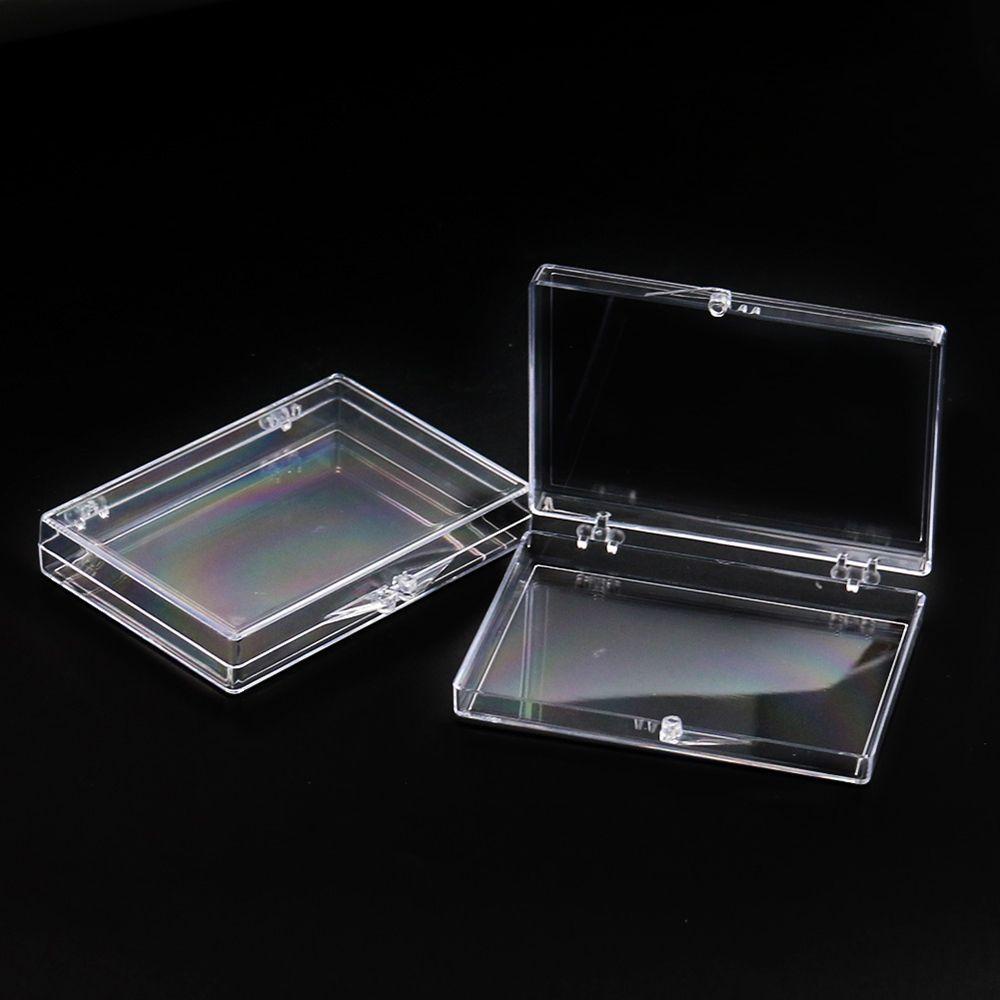 QQMALL 1 Hộp Đựng Trang Sức / Phụ Kiện Trang Trí Móng Tay Nắp Lật Trong Suốt