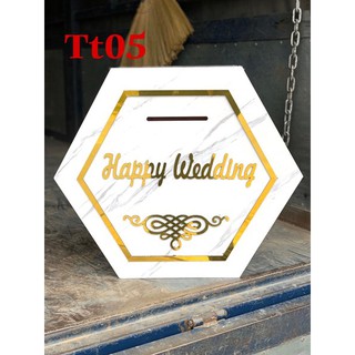 Thùng Tiền Đám Cưới Kiểu Lục Giác