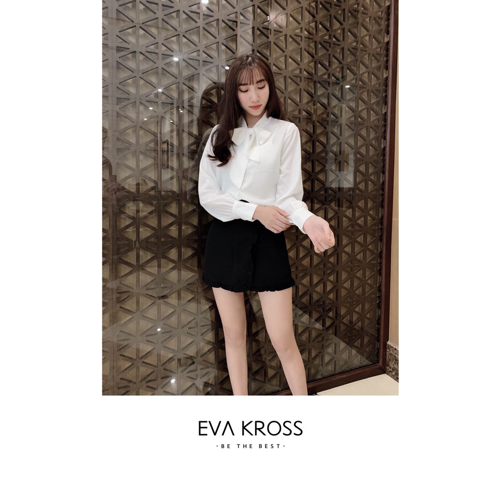 Sơ mi cát hàn nơ cổ công sở EKS112 - EVA KROSS | BigBuy360 - bigbuy360.vn