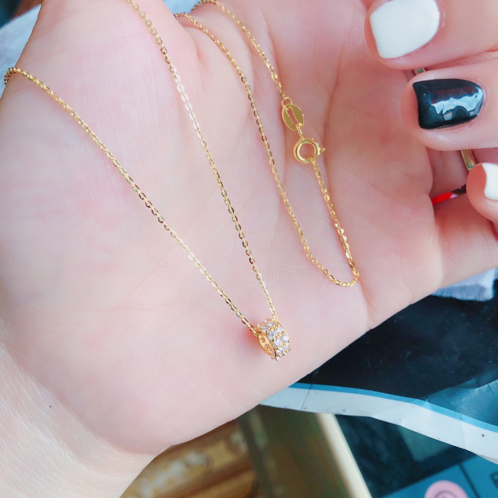 Dây chuyền nữ , dây cầu đá cao cấp , có giấy bảo đame của tiệm