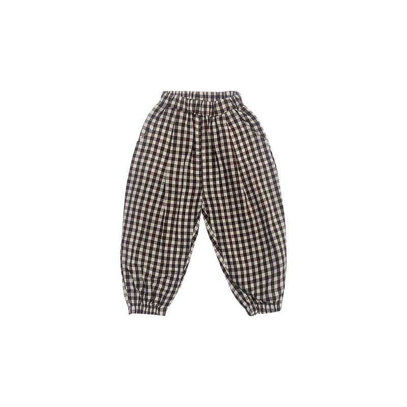 Quần ống rộng họa tiết sọc caro thiết kế mới thời trang mùa hè dành cho nữ