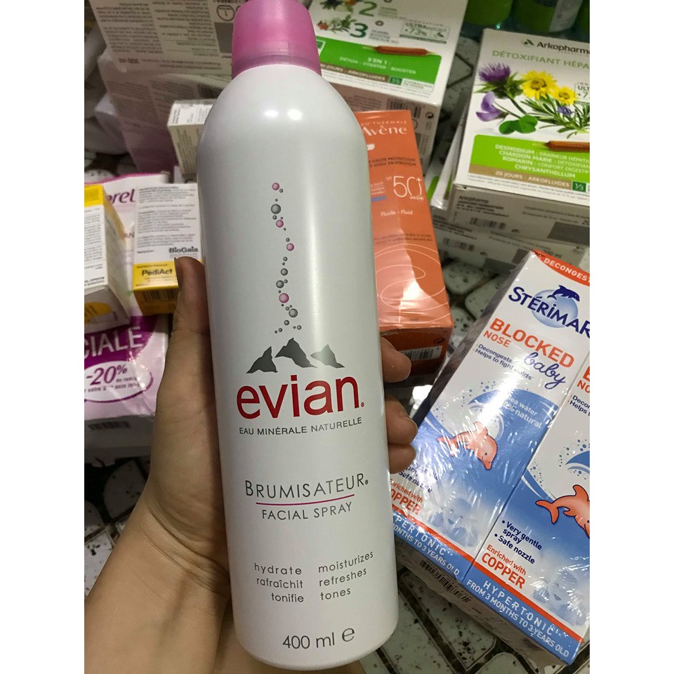 XỊT KHOÁNG EVIAN NỘI ĐỊA PHÁP 400ml