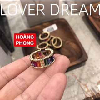 NHẪN NAM/NỮ ĐÍNH ĐÁ NHIỀU MÀU