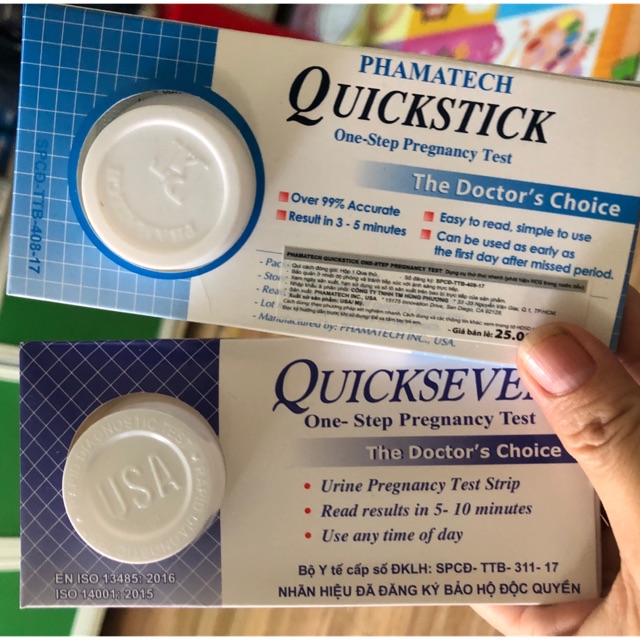 Que thử thai Quickstick, chính hãng Mỹ, cho kết quả nhanh, chính xác sau 6-9 ngày