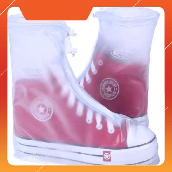 Bọc bảo vệ giày đi mưa cao cổ chống thấm nước, ủng bọc giày đi mưa chống trơn trượt | BigBuy360 - bigbuy360.vn