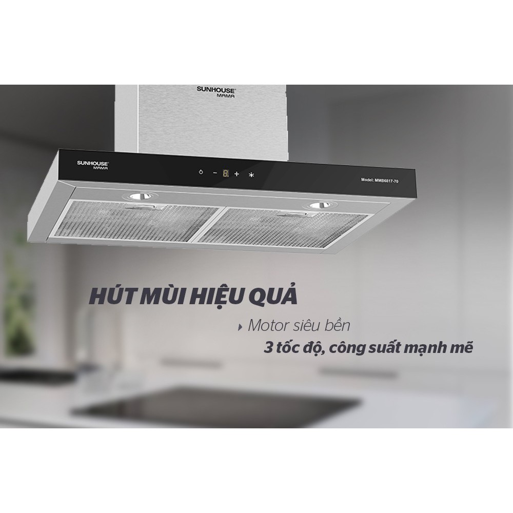 Máy hút mùi chữ T Sunhouse mama MMB6817-70cm