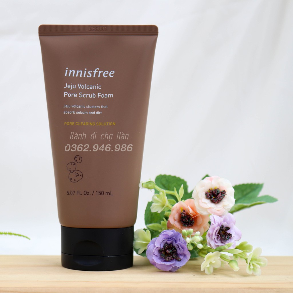 Sữa Rửa Mặt Tẩy Tế Bào Chết Innisfree Jeju Volcanic Pore Scrub Foam 150ml [phiên bản 2019]