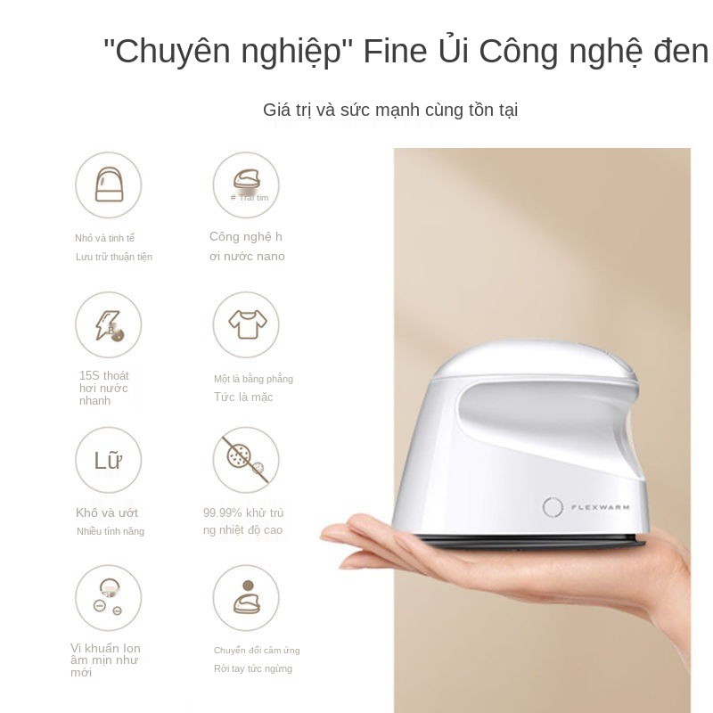 Máy ủi công suất thấp dùng hơi nước FLEXWARM gia dụng bàn tạo tác di động