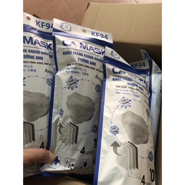 [1 thùng 300 cái)( 30 túi)]Khẩu Trang QuốcKF 4D Mask Chuẩn Hàn