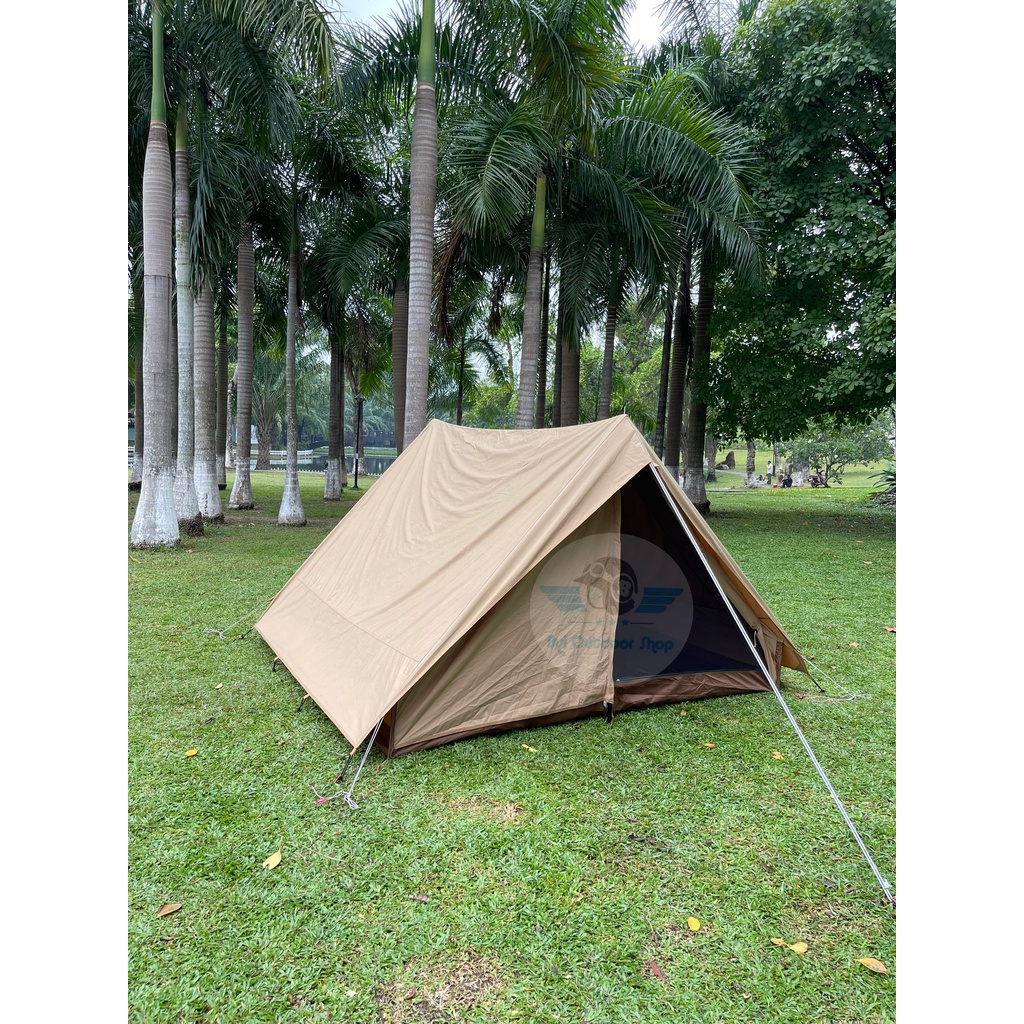 Lều cắm trại 4-5 người Vintage Home vải TC Canvas màu Vàng bò