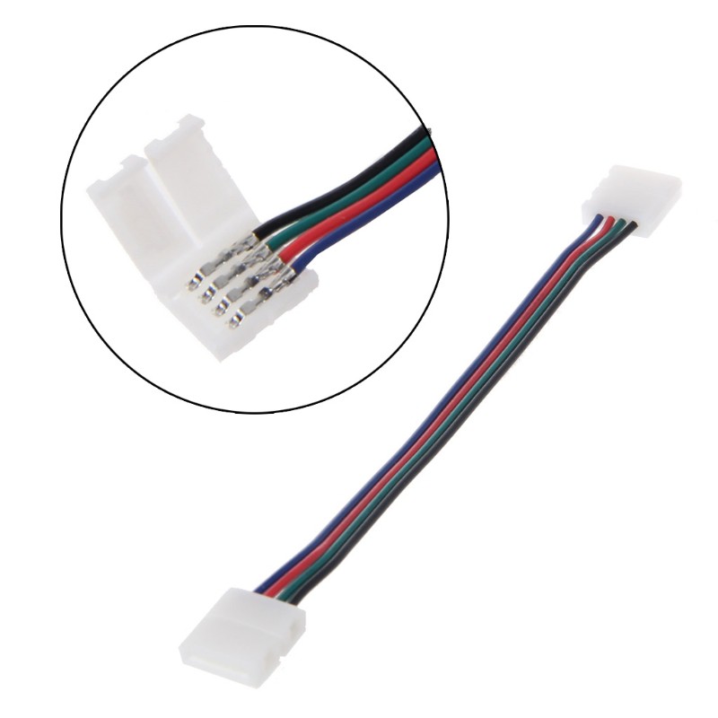 Dây Nối Đèn Led 4 Pin 10mm 17cm Rgb Cho Dây Đèn Led 5050