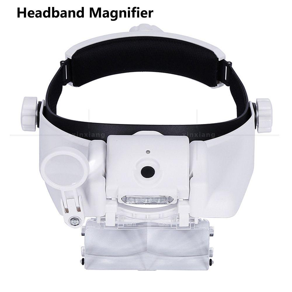 Kính Lúp Đeo Đầu Phóng Đại Sạc USB Chất Lượng Cao Hỗ Trợ Sửa Chữa Trang Sức