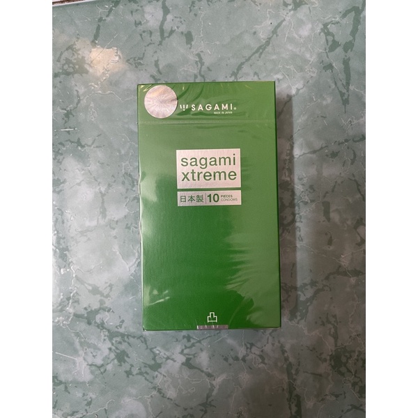 [ CHÍNH HÃNG ] - Bao cao su Sagami Xtreme Type E Green, siêu mỏng, có gân gai giúp thăng hoa cảm xúc - hộp 10 cái