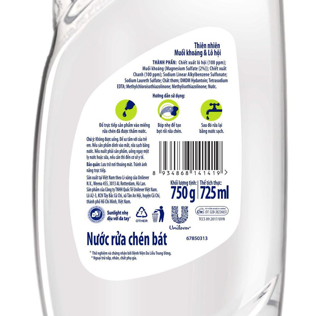 [DỊU NHẸ CHO BÉ] Combo Nước rửa chén &amp; Nước lau sàn Sunlight chai 750g &amp; 1kg chiết xuất Thiên Nhiên