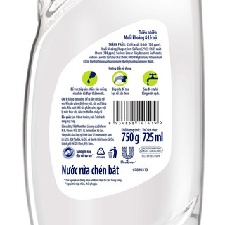 Combo Nước rửa chén Sunlight 750g + Nước lau sàn 1kg