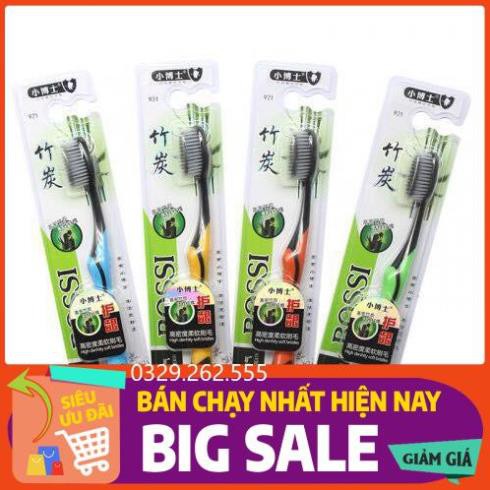 (FreeShip) Bàn Chải Đánh Răng Than Tre Hoạt Tính Hàn Quốc BOSSI NO921