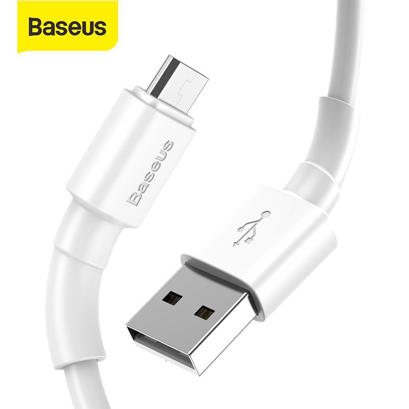 Dây cáp Baseus dẹt cổng Micro USB hỗ trợ sạc nhanh cho Android Samsung A8 A7 2018