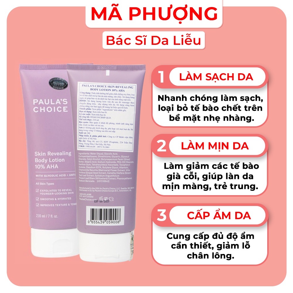 10% AHA BODY LOTION TẨY TẾ BÀO CHẾT PAULA'S CHOICE