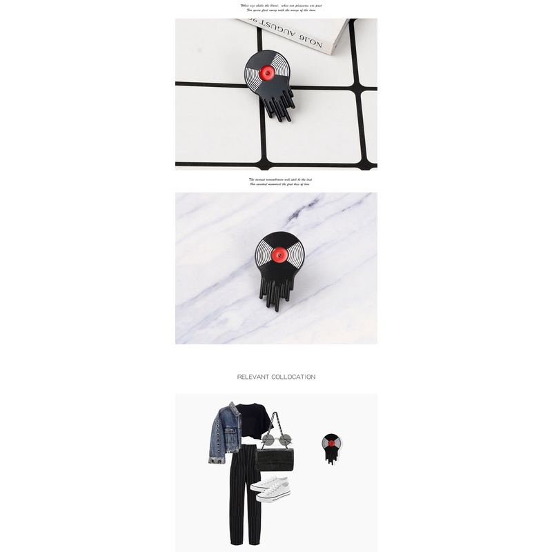 Ghim Cài Áo Hình Đĩa Than Vinyl Tráng Men Hình Đĩa Hát Cho Nam Nữ