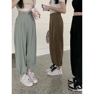Quần jogger vải cạp cao mặc 2 kiểu chất thô đũi siêu xinh