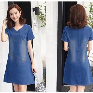 ĐẦM JEAN SUÔNG PHỐI VIỀN