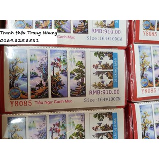 Tranh đính đá Tiểu ngư canh mục Y8085 146X100CM