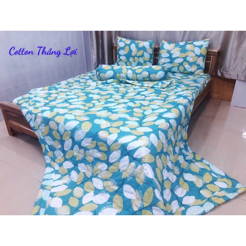 SET 5 MÓN {Size Drap 1m6} VẢI COTTON THẮNG LỢI 100%