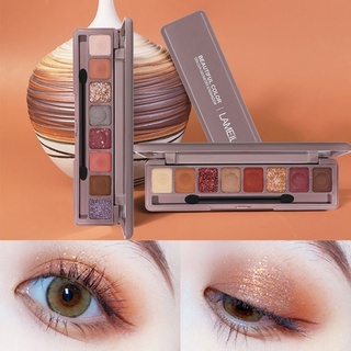 Phấn mắt 9 ô Lameila Beautiful Color Bảng Dài chính hãng chống thấm nước màu siêu xinh