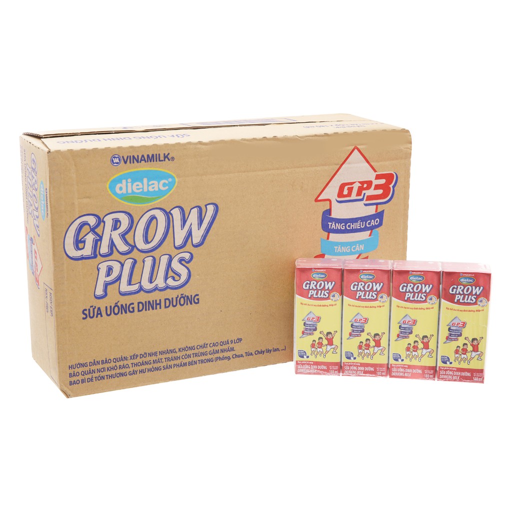 Thùng 48 hộp sữa bột pha sẵn Dielac Grow Plus 180ml
