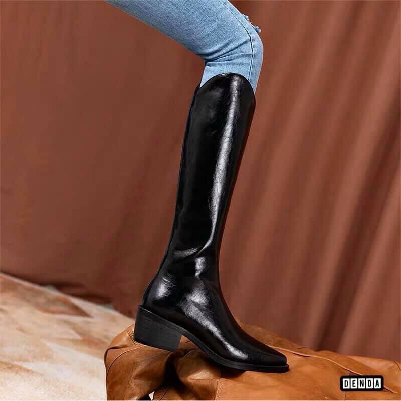 Boot cao cổ V nude đen | BigBuy360 - bigbuy360.vn