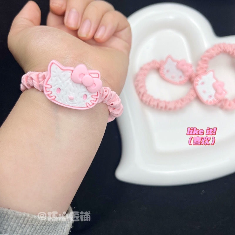 Dây Buộc Tóc Hình Bánh Quy Mèo Dễ Thương Cho Nữ