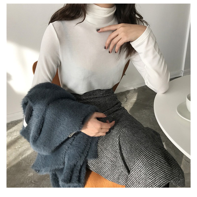 Chân váy caro nhỏ màu ghi -CV07 - (Hàng có sẵn)